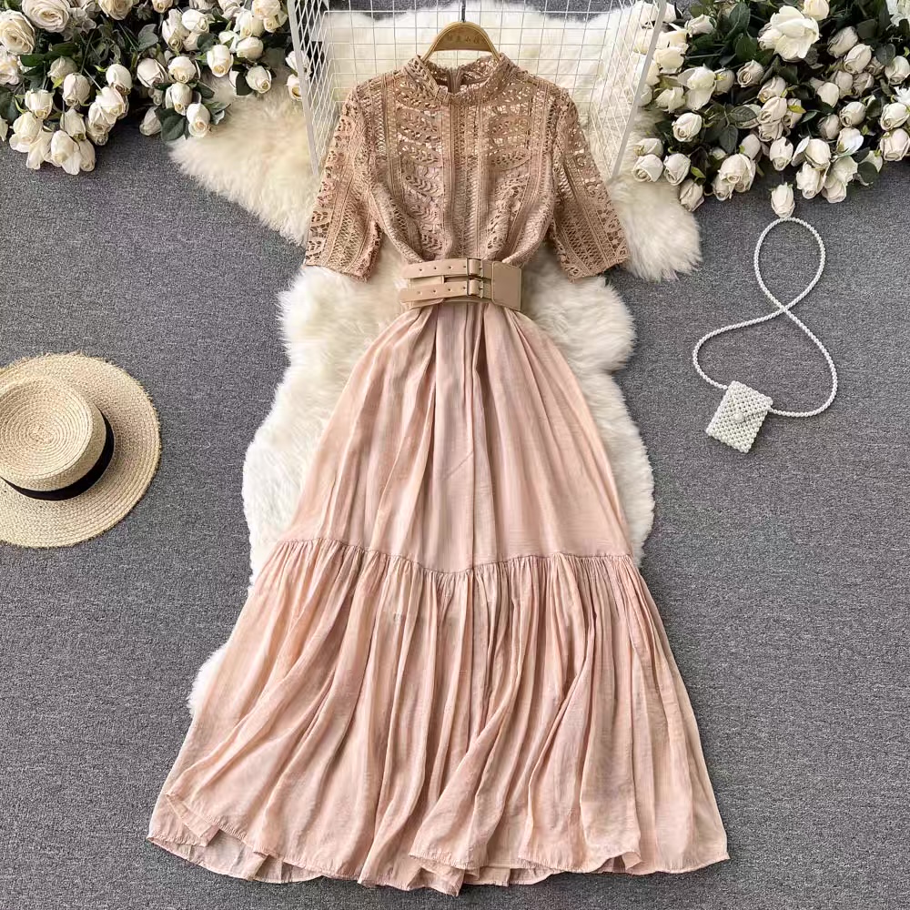 Lace to meet you midi dress FD48 image